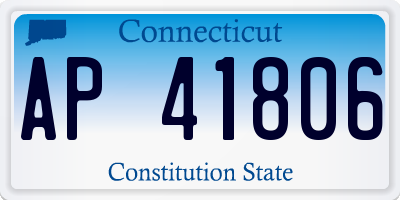 CT license plate AP41806
