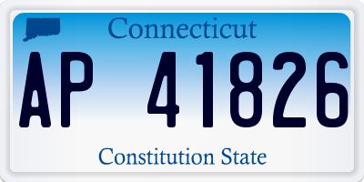 CT license plate AP41826