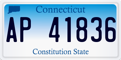 CT license plate AP41836