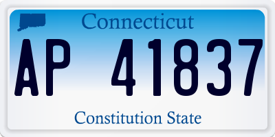 CT license plate AP41837