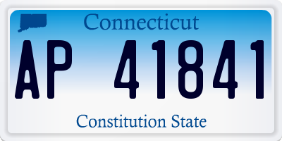 CT license plate AP41841