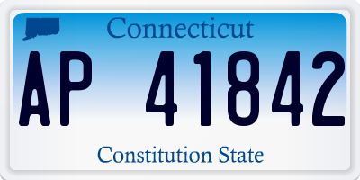 CT license plate AP41842