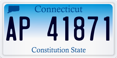 CT license plate AP41871