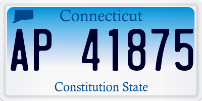 CT license plate AP41875