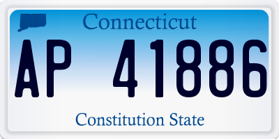 CT license plate AP41886