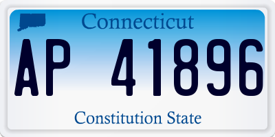 CT license plate AP41896