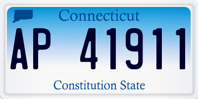 CT license plate AP41911