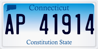 CT license plate AP41914