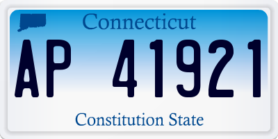 CT license plate AP41921