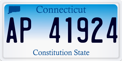 CT license plate AP41924