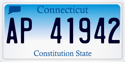 CT license plate AP41942