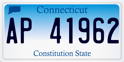 CT license plate AP41962