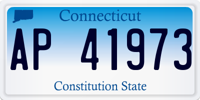 CT license plate AP41973