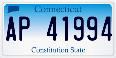 CT license plate AP41994