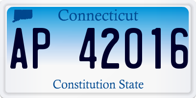 CT license plate AP42016