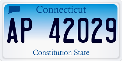 CT license plate AP42029