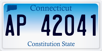 CT license plate AP42041