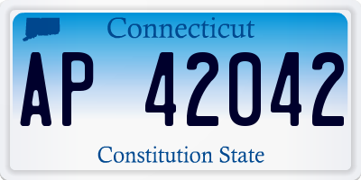CT license plate AP42042