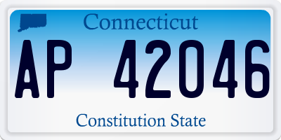 CT license plate AP42046
