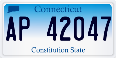 CT license plate AP42047