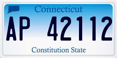 CT license plate AP42112