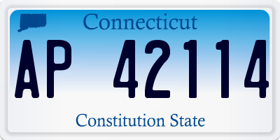 CT license plate AP42114