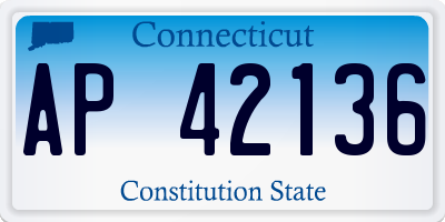 CT license plate AP42136