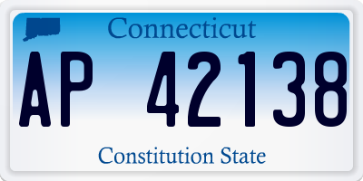 CT license plate AP42138
