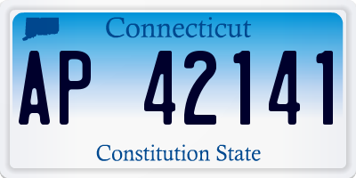 CT license plate AP42141