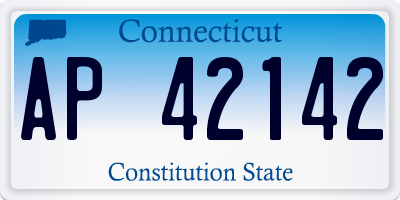 CT license plate AP42142
