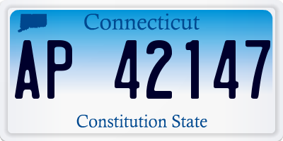 CT license plate AP42147