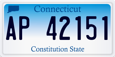 CT license plate AP42151
