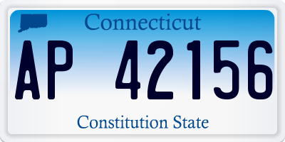 CT license plate AP42156