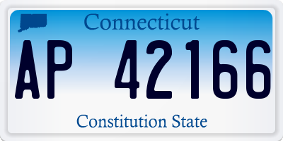 CT license plate AP42166