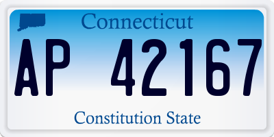 CT license plate AP42167