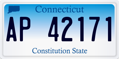 CT license plate AP42171