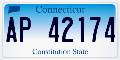 CT license plate AP42174