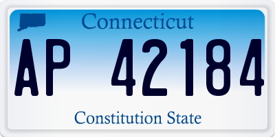 CT license plate AP42184