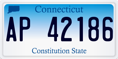 CT license plate AP42186