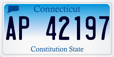 CT license plate AP42197