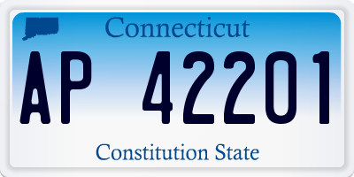 CT license plate AP42201