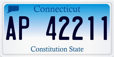 CT license plate AP42211
