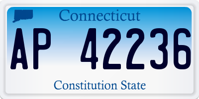 CT license plate AP42236