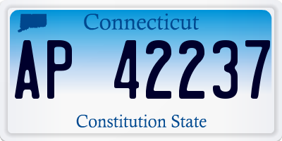CT license plate AP42237