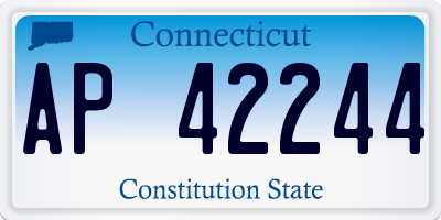 CT license plate AP42244