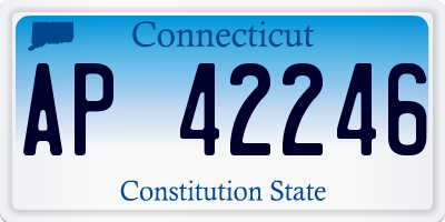 CT license plate AP42246