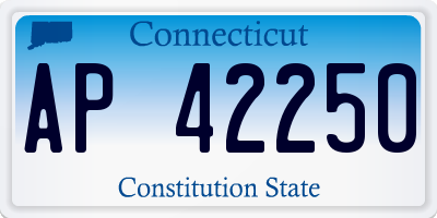 CT license plate AP42250