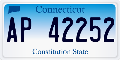 CT license plate AP42252