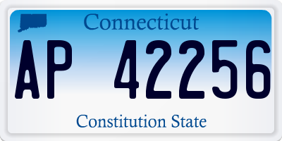 CT license plate AP42256