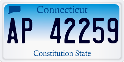 CT license plate AP42259